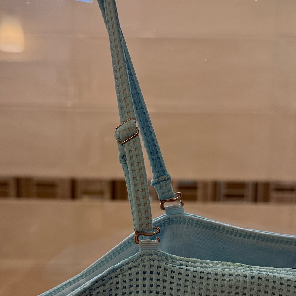 Beach Riot Tiffany Blue one shoulder athletic dress with built in shorts size M - Picture 6 of 7